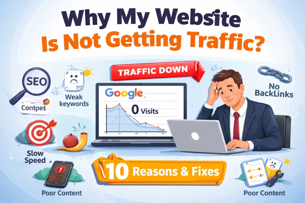 Why My Website Is Not Getting Traffic? 10 Shocking Reasons & Easy Fixes) why my website is not getting traffic